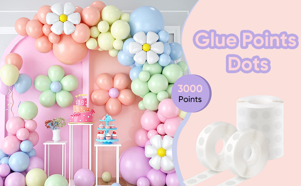 Balloon Sticky Dots for Balloons Craft Sticky Glue Points Dots Double Sided Adhesive Dots