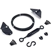 HILLMASTER Durable Anti Sag Gate Kit for Wooden Fence, Anti-Sag Gate Support Cable Kit in Zinc, A...