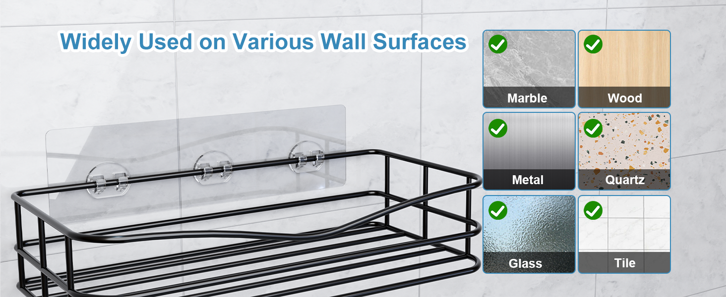 shower shelves adhesive