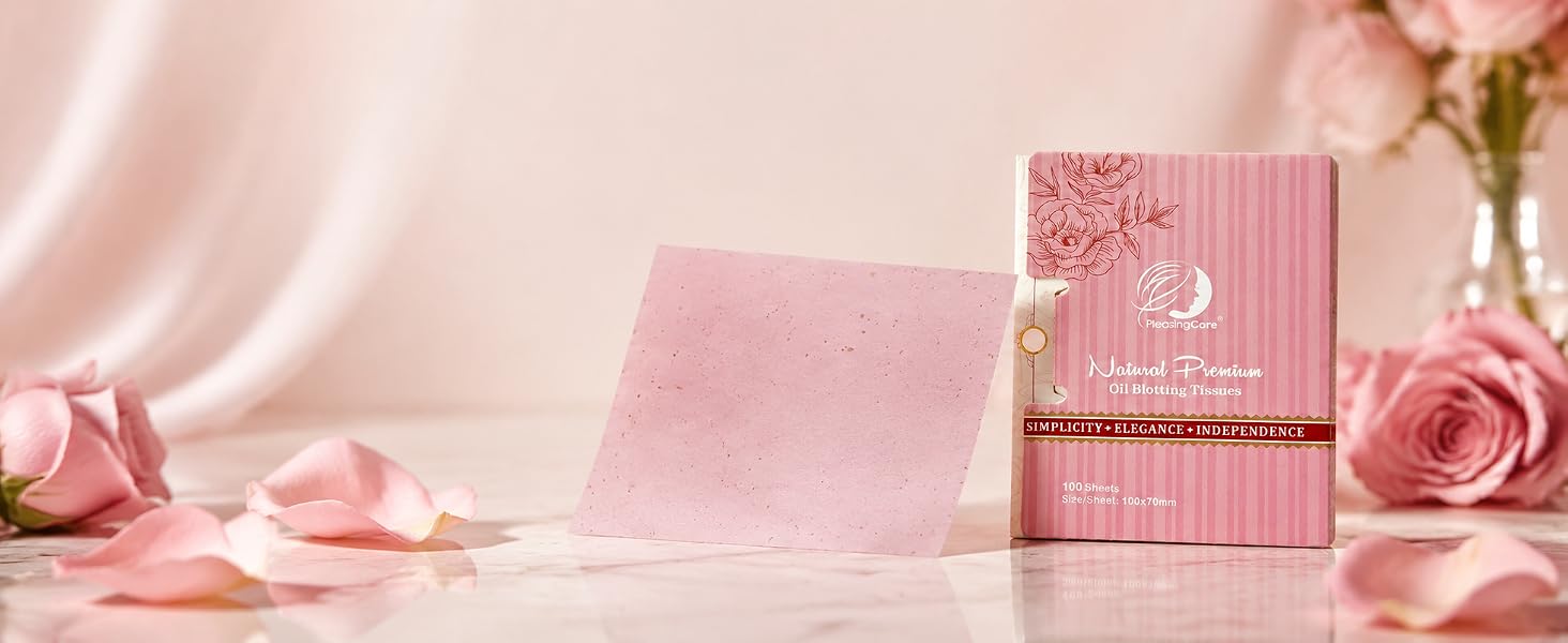 PleasingCare Rose blotting sheets for daily refresh and oil control