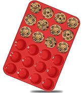 ANAEAT Silicone Muffin Pan - Mini 24 Cups Cupcake Tray, Non-Stick Silicone Baking Molds for Makin...