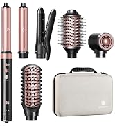 Hair Dryer Brush Air Styler: Dual Voltage 7 in 1 Ionic Multi Styling Tools with Hot Air Straighte...