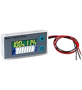 NInE-ROnG Multifunctional Programmable Battery Capacity Monitor Temperature Meter Golf Cart Voltm...