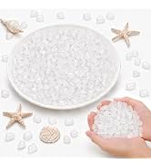 NUPICK 0.6LB Clear Crystal Chips Bulk, 0.2-0.5" Fish Aquarium Gravel | Polished Gravel for Fish T...