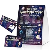 What's Your Astronaut Name Game Cards, Birthday Game Supplies, 1 Astronaut Name Game Double Sided...