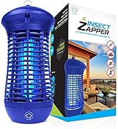 Livin’ Well Blue Bug Zapper Indoor Outdoor - 4000V High Powered Electric Mosquito Zapper Home Pat...