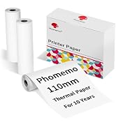 Phomemo 110mm Thermal Printer Paper 3 Rolls, Compatible with M832 M834 M835 M04S M04AS Portable L...
