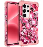 Miqala for Galaxy S24 Ultra 5G Case,Glow in The Dark Three Layer Heavy Duty Shockproof Full Prote...