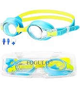FOGULO Goggles for Kids 4-14, 4 Pack Anti Fog Swimming Goggles with UV Protection, Kids Swim Gogg...