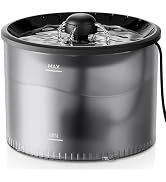 Cat Water Fountain, 3L Indoor Pet Water Dispenser, Silent Pump, Removable for Cleaning, Two Outfl...