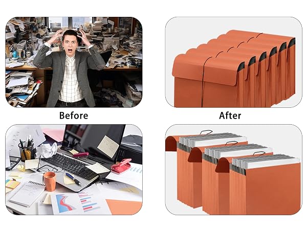 Expanding File Folder with Flap