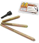 Matrelt 29 Pack 1/4-20" Hanger Bolts 3Sizes 2-4 Inch Include1 pcs Hanger Bolt Driver Double Heade...