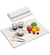 Large Stone Drying Mat for Kitchen Counter with PU Leather, Quick Drying Collapsible Dish Drying ...
