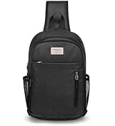 MOSISO Crossbody Sling Bag Sling Backpack for Men, 3 Layer Over Shoulder Bag Cross Body Chest Day...