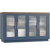 FOTOSOK Buffet Cabinet with Storage, 55.1" Large Sideboard Cabinets, Modern Sideboard Kitchen Cab...