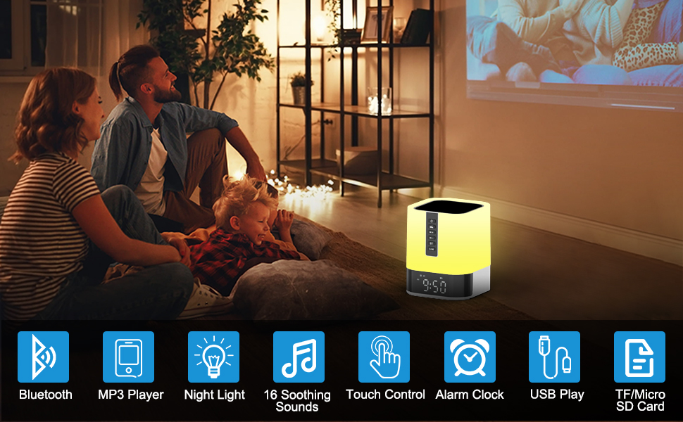night light bluetooth speaker