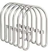 AmazerBath Shower Curtain Hooks, Nickel Double Hook Shower Curtain Hooks Rust Proof, Metal Shower...