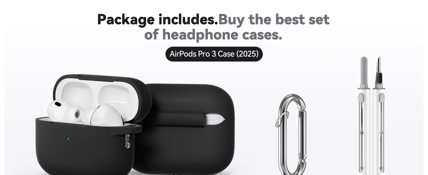 for AirPods Pro 3 Case 2025 with Cleaner Kit