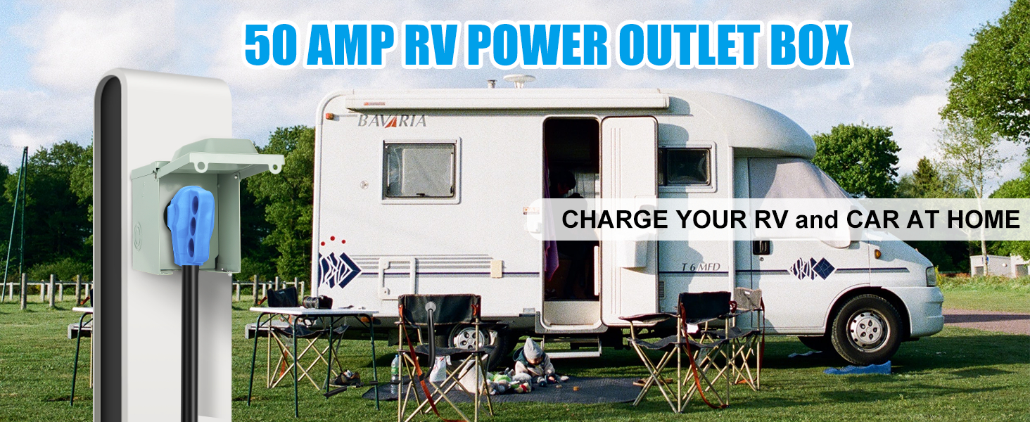 PAULINN 50 Amp RV Power Outlet Box