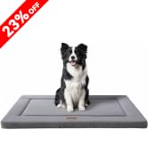WESTERN HOME Dog Bed for Crate, High Resilience Foam Dog Crate Mat Kennel Pad with Soft Wavy Plus...