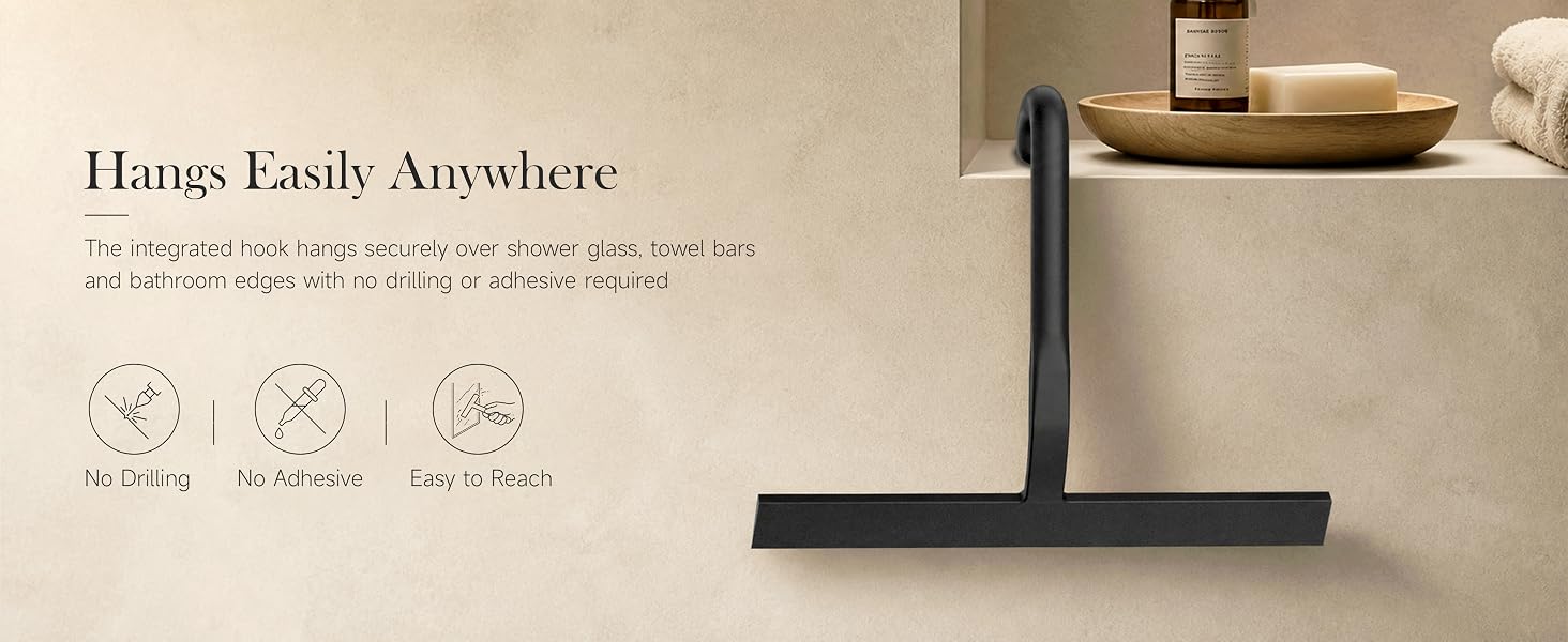 10 Inch Silicone Shower Squeegee for Glass Doors