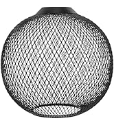OSALADI Metal Lampshade Mesh Wire Cage Pendant Light Shade Spherical Chandelier Lamp Cover Hollow...