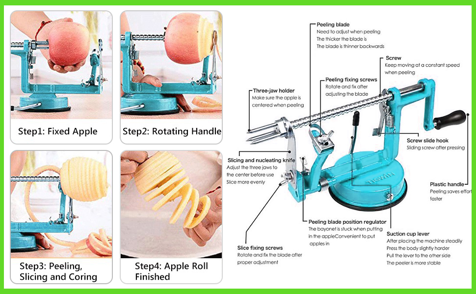apple peeler corer and slicer