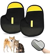 CONAMEI Pet Hair Removal Glove for Dogs and Cats,2 PCS Upgraded Double Sided Electrostatic Pet Ha...