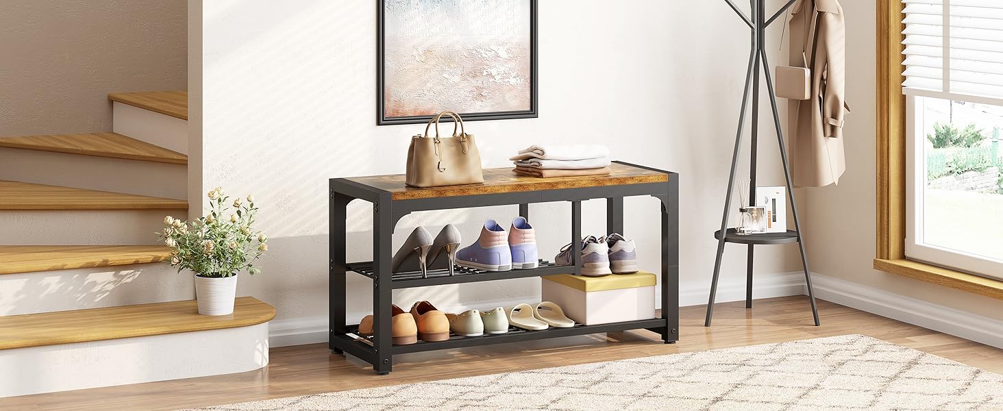 Bench with Shoe Storage