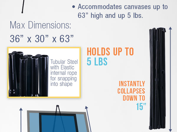 artist display stand tripod folding adjustable collapsible lightweight durable metal stable portable