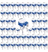 Taiss 50PCS 10K ohm Variable Resistor Potentiometer (6mm) Packaging with Transparent Plastic Box