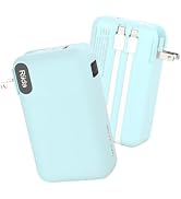 Portable Charger Built in Cables, AC Wall Plug in Portable Charger Power Bank 20000mAh Travel Bat...