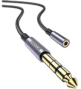MOSWAG 6.35mm 1/4 inch to 3.5mm 1/8 inch Headphone Jack Adapter,1/8 Female to 1/4 Male Extension ...