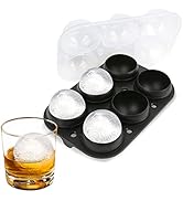 Samuelworld Large Ice Ball Maker with Lid, 6 x 2.5 Inch Ice Balls - BPA Free, Easy To Fill Round ...