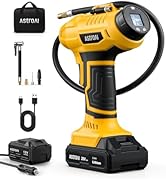 AstroAI Cordless Tire Inflator Portable Air Compressor Fast Inflation 160 PSI Air Pump 20V Rechar...