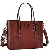 MOSISO PU Leather Laptop Tote Bag for Women (15-16 inch), Waterproof Large Capacity Business Work...