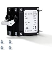 30 Amp Double Pole Toggle Magnetic Circuit Breaker, AC 250V, for Marine, RV and Automation Devices