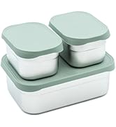WeeSprout Stainless Steel Lunch Box Set - 750mL & 230mL Food Storage Nested Bento Boxes with Food...
