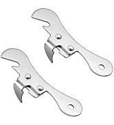 2Pcs Silver Stainless Steel Can Opener Manual Can Opener Multifunctional Kitchen Accessories, Man...