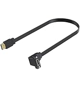 Poyiccot Flat HDMI Extension Cable, 4K HDMI 2.0 Cable, 18Gbps Panel Mount HDMI Extension Cable, U...