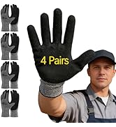 Trendara Unisex gardening gloves with a breathable latex coating, suitable for gardening, carryin...
