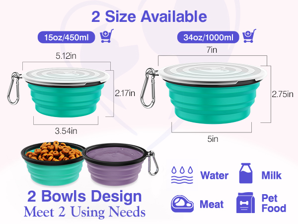 collapsible dog bowls