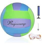Magicorange Soft Indoor Volleyball, Official Size 5 Soft Touch Volleyballs Colorful Training Sile...