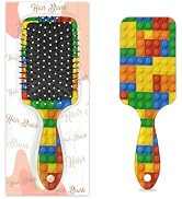 Hair Brush for Boys Toddler - Colorful Building Blocks Kids Detangler Hairbrush for Wet Dry Thin ...