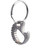 Fortedgear FGKC1 Mini EDC Titanium Keyring, Quick Release Mini Titanium Carabiner Keychain Ring, ...