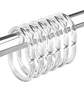 Amazer Plastic Shower Curtain Rings, Shower Curtain Hooks, 24 Pcs C Shaped Shower Hooks for Showe...