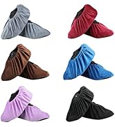 6 Pairs Non Slip Reusable Shoe Covers, Washable Shoe Protectors Covers, Soft Thickened Foot Boot ...