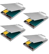 ZCZN Aluminum Clipboard with Storage, 4 Pack Recycled Metal Clipboard Box, Form Holder, Suitable ...