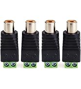MOBOREST RCA Cable Audio Adapter, Phono RCA Male Plug to AV Screw Terminal Audio/Video Speaker Wi...