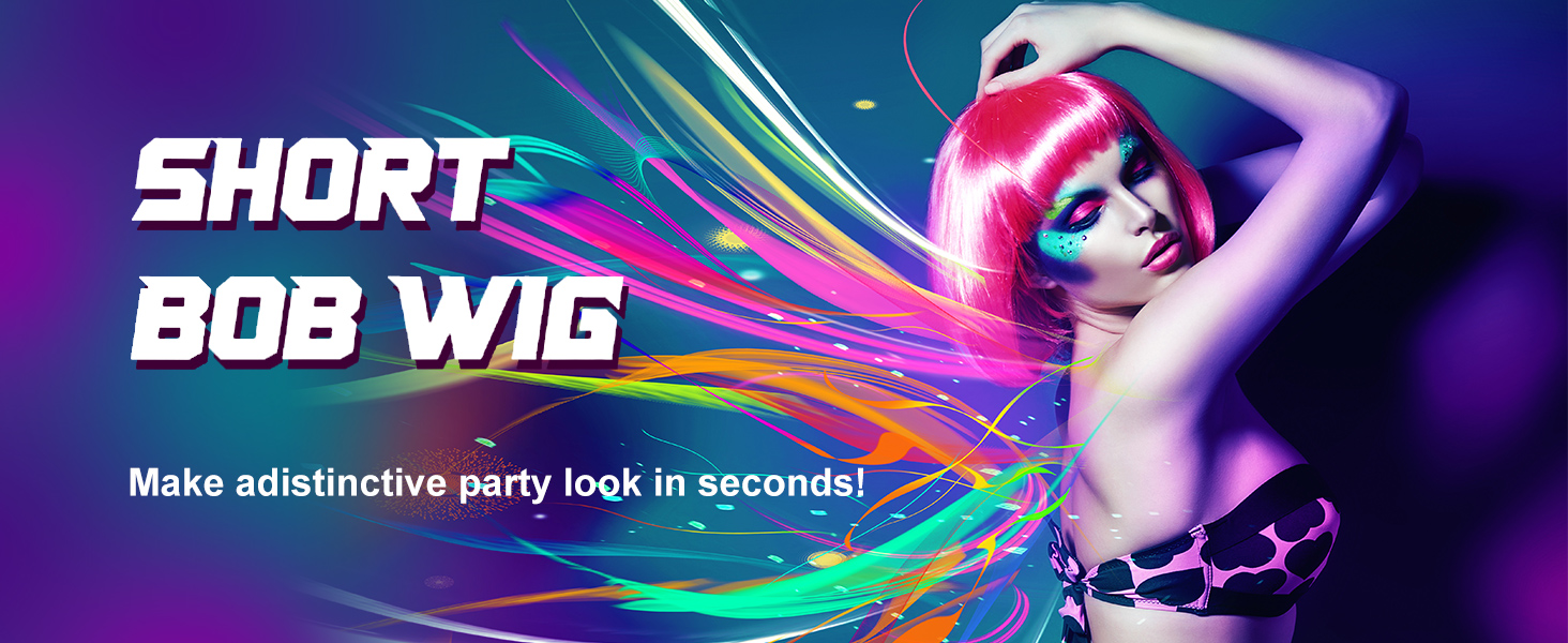Party Wigs and Sunglass Set